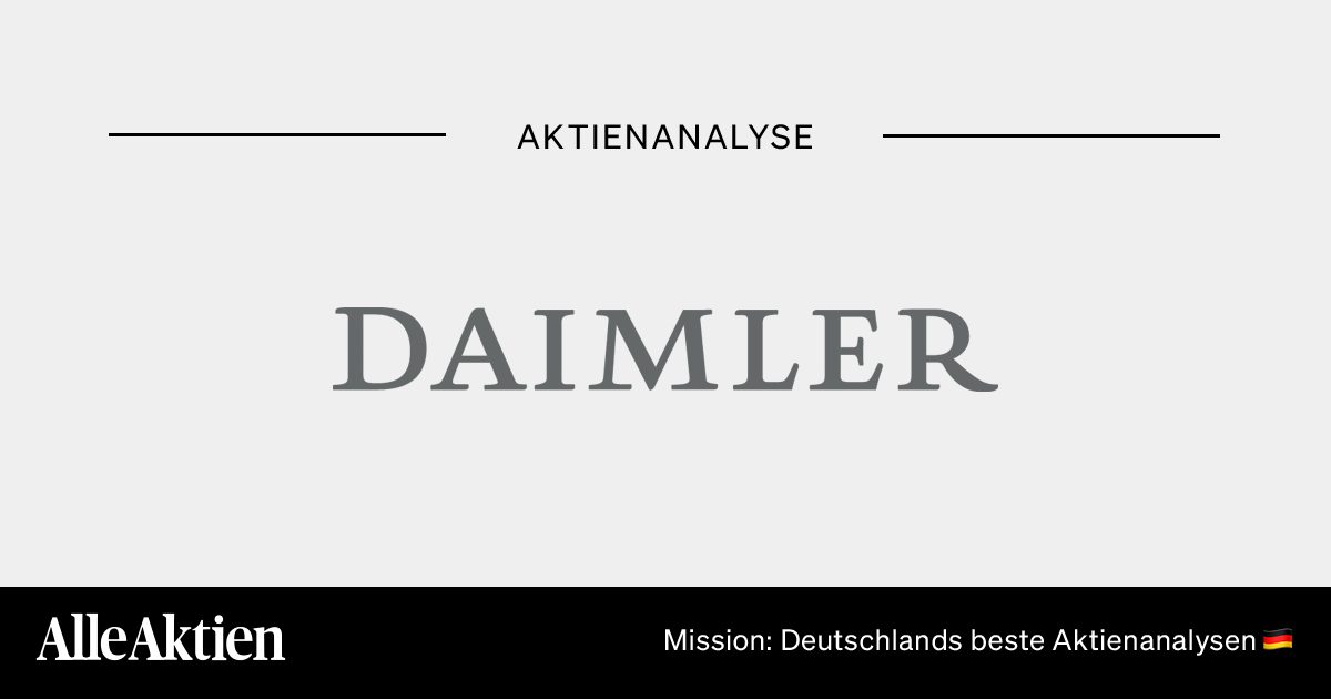 Mercedes-Benz Aktie Analyse